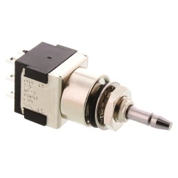 1 pcs - KNITTER-SWITCH Miniature Push Button Switch, Momentary, Panel Mount, 5.6mm Cutout, DPDT, 125/250V ac, IP67