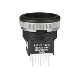 1 pcs : LB25WKW01 - Pushbutton Switches SPDT ON(ON) BLACK BODY ONLY PANEL SEAL