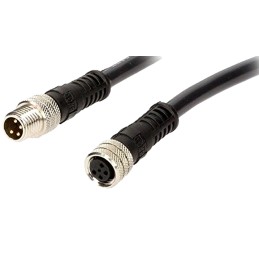 1 pcs - Brad from Molex Straight Female 4 way M8 to Straight Male 4 way M8 Sensor Actuator Cable, 2m