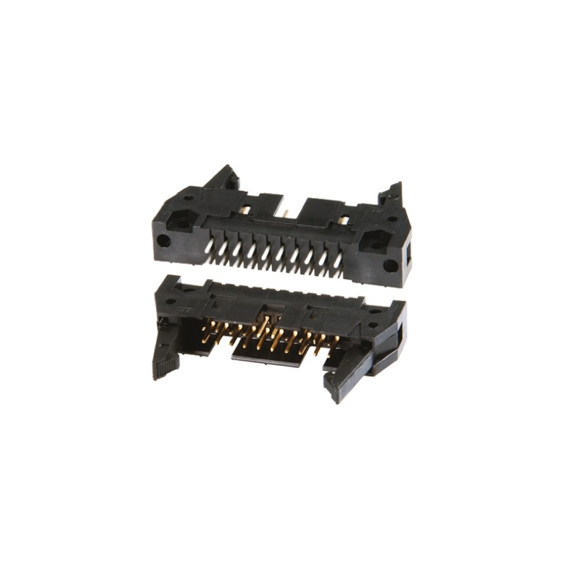 1 pcs - TE Connectivity AMP-LATCH Series Straight Through Hole PCB Header, 20 Contact(s), 2.54mm Pitch, 2 Row(s), Shrouded
