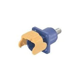 1 pcs : 09930010328 - Heavy Duty Power Connectors Han S Bulkhead Mount Housing blue M20 w/ male contact M8