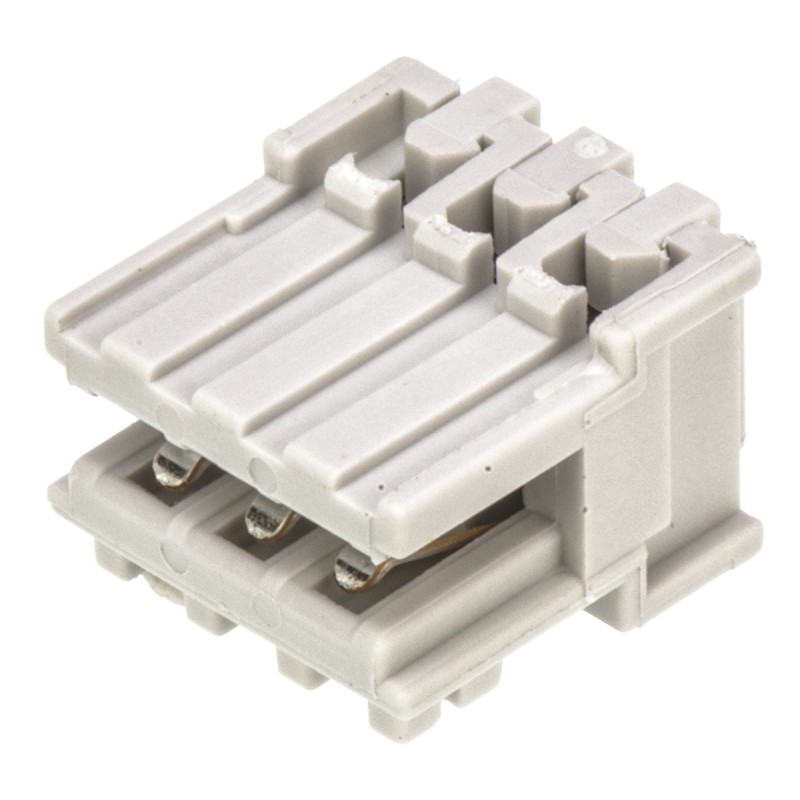 10 pcs - TE Connectivity AMP DUOPLUG Series Female Edge Connector, PCB Mount, 3-Contacts, 2.5mm Pitch, 1-Row, Solder Terminatio