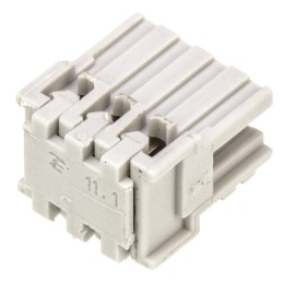 10 pcs - TE Connectivity AMP DUOPLUG Series Female Edge Connector, PCB Mount, 3-Contacts, 2.5mm Pitch, 1-Row, Solder Terminatio