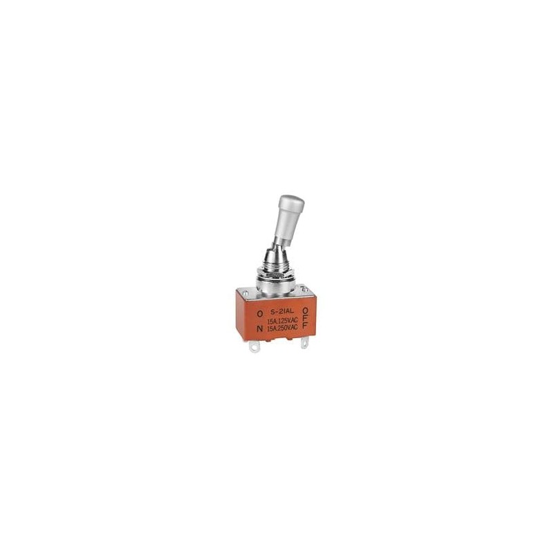 1 pcs : S21AL - Toggle Switches DPST ON-OFF MED CAP SOLDER LUG