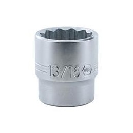 1 pcs : 33719 - Screwdrivers, Nut Drivers & Socket Drivers 12 Point - 3/8 Inch Drive Socket - 13/16'