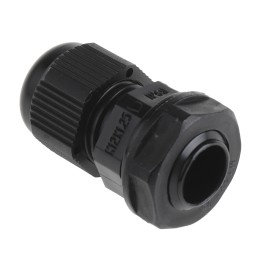 1 Bag of 5 - RS PRO Black Nylon Cable Gland, M12 Thread, 3mm Min, 6.5mm Max, IP68