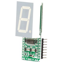 1 pcs - MikroElektronika MIKROE-2269, Big 7-Seg R Click 7 Segment Display mikroBus Click Board With SC10-21SRWA