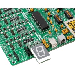 1 pcs - MikroElektronika MIKROE-2269, Big 7-Seg R Click 7 Segment Display mikroBus Click Board With SC10-21SRWA