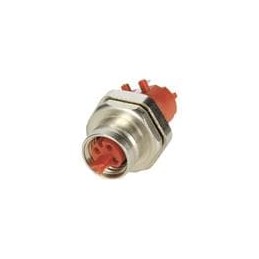 1 pcs : 21023412431 - Circular Metric Connectors M8 P-code 4pin FML straight pcb mnt (THR) w/ housing front mnt shielded IP67