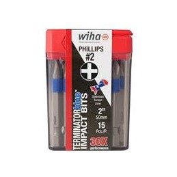 1 pcs : 70242 - Screwdrivers, Nut Drivers & Socket Drivers TerminatorBlue Impact Bit Phillips 2 - 2 Inch - 15 Pack