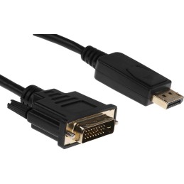 1 pcs - RS PRO Male DisplayPort to Male DVI-D, PVC Cable, 1080p, 1m
