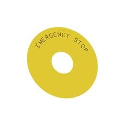 1 pcs : 3SU19000BC310DA0 - Switch Fixings BACKING PLATE, YLW, O.D. 75MM,EMERG STOP