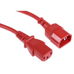 1 pcs - RS PRO IEC C13 Socket to IEC C14 Plug Power Cord, 1m