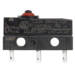 1 pcs - ZF Button Micro Switch, Solder Terminal, 10.1 A @ 250 V ac, SPDT, IP6K7