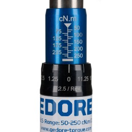 1 pcs - Gedore Breaking Torque Wrench, 50 - 250Ncm, Round Drive, 8mm Insert