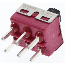 1 pcs - C & K PCB Slide Switch DPDT Latching 6 A @ 120 V ac, 6 A @ 28 V dc Slide