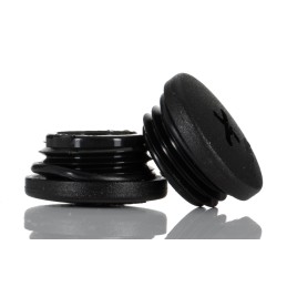 10 pcs - Alpha Wire Blanking Plug, M16, Plastic, 20mm Diameter, Threaded