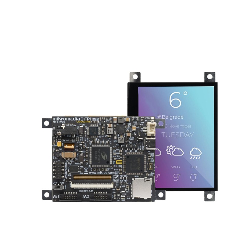 1 pcs - MikroElektronika MIKROE-4313 TFT LCD Display Module / Touch Screen, 3.5in, 320 x 240pixels