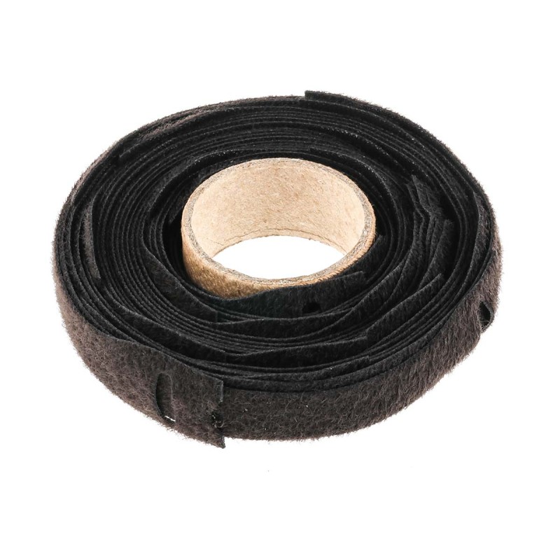 1 Bag of 25 - RS PRO Cable Tie, Hook and Loop, 203.5mm x 12 mm, Black Fabric