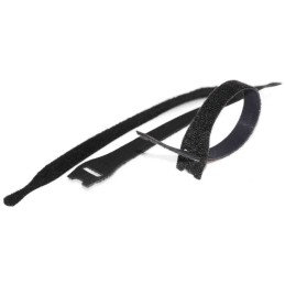 1 Bag of 25 - RS PRO Cable Tie, Hook and Loop, 203.5mm x 12 mm, Black Fabric