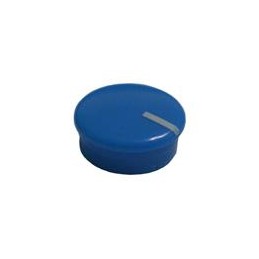 10 pcs : 450-CL153 - Knobs & Dials Blue Cap-Wht Line 15mm Knob