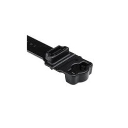 10 pcs : 157-00034 - Cable Tie Mounts Wide Strap Cable Tie with 8mm Stud Mount, 9.7' Long, .5' Wide, PA66HIRHSUV, Black, 300/Bag