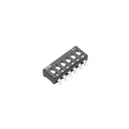 10 pcs : CFS-0302TB - Slide Switches OFF-ON 3 position DIP switch, .6mm raised actuator, 100mA @ 6V DC, gull wing SMD terminals,