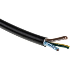 1 Reel of 100 M - RS PRO 3 Core Power Cable, 2.5 mm², 100m, Black PVC Sheath, 3183Y, 25 A, 300 V, 500 V
