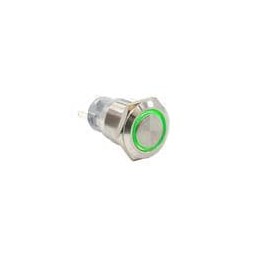 1 pcs : PV4F230SS-326 - Pushbutton Switches Anti-vandal, SPDT, On-On, Panel Mount, Front, Silver, LED, Orange, IP65