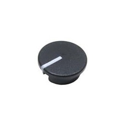 10 pcs : 450-CP196 - Knobs & Dials BLACK CAP 12.3mm