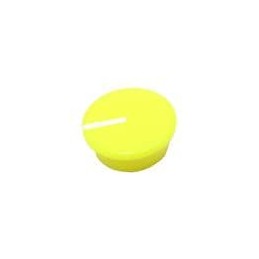 10 pcs : 450-CP192 - Knobs & Dials YELLOW CAP 12.3mm