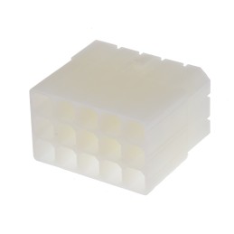 10 pcs - Molex, STANDARD .093' Female Connector Housing, 6.3mm Pitch, 15 Way, 3 Row