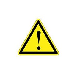 1 pcs : PESW-A-9Y - Labels & Industrial Warning Signs ISO Pictogram 12.5mm Wide BLK/YLW