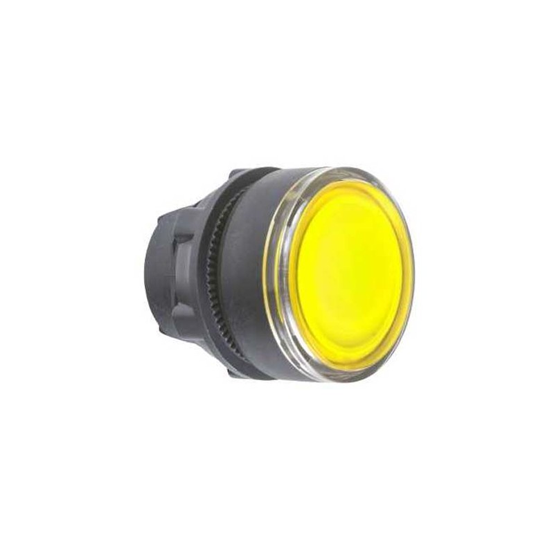 1 pcs - Schneider Electric Harmony XB5 Series Yellow Momentary Push Button Head, 22mm Cutout, IP66, IP67