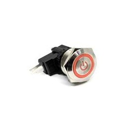1 pcs : SAV8F1BSS331 - Pushbutton Switches ANTI-VANDAL, 15A 125VAC, SPDT On-(On), Panel Mount, Front Quick Connect - 0.187'