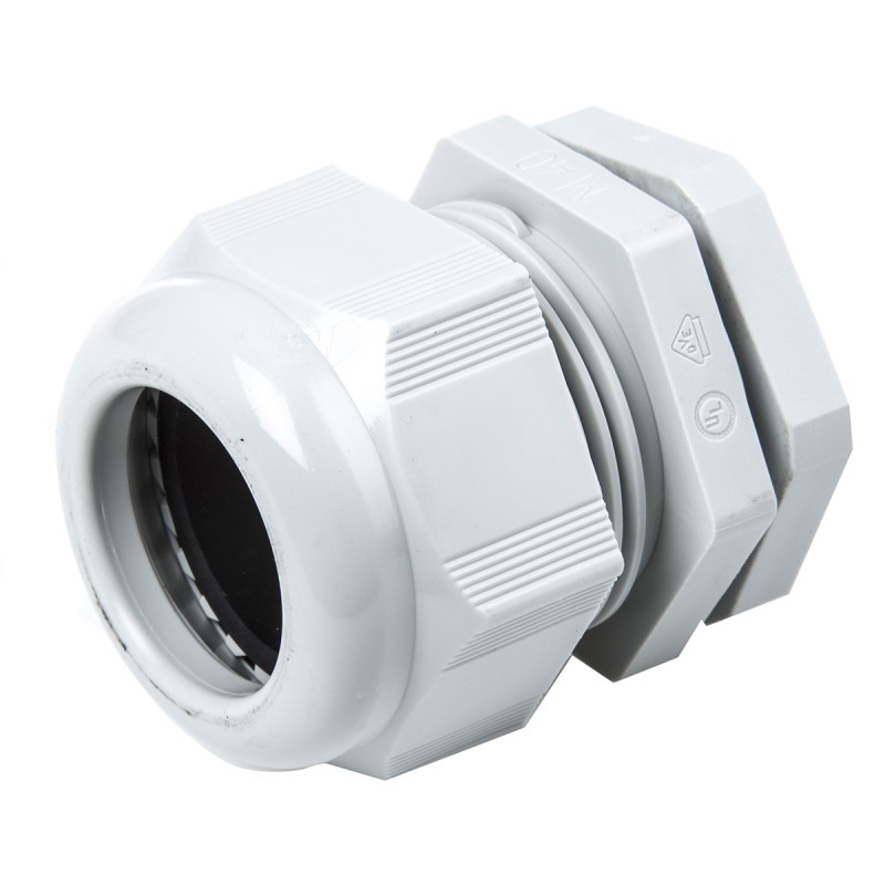 1 pcs - SIB SIB-TEC Series Grey PA 6 Cable Gland, M40 Thread, 18mm Min, 32mm Max, IP68