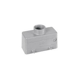 1 pcs : 19300161422 - Heavy Duty Power Connectors METAL HOOD HAN 16B 2 LVR LCKING