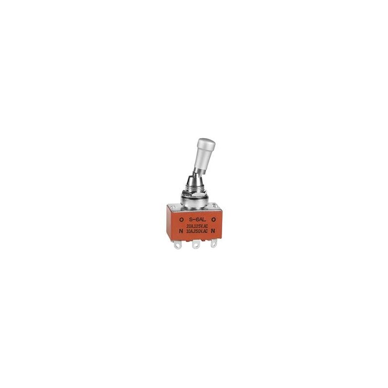 1 pcs : S6AL - Toggle Switches DPDT ON-ON MED CAP SOLDER LUG