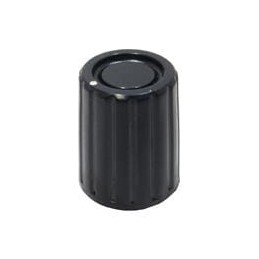10 pcs : PN-37/6.4 - Knobs & Dials Black Knob Black .50D X .61H