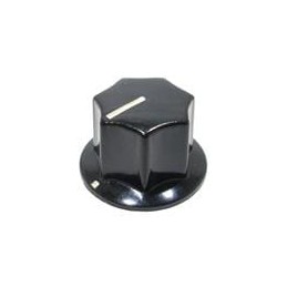 10 pcs : PN-21D/6.4 - Knobs & Dials Black Knob Black 0.94Dx0.59H