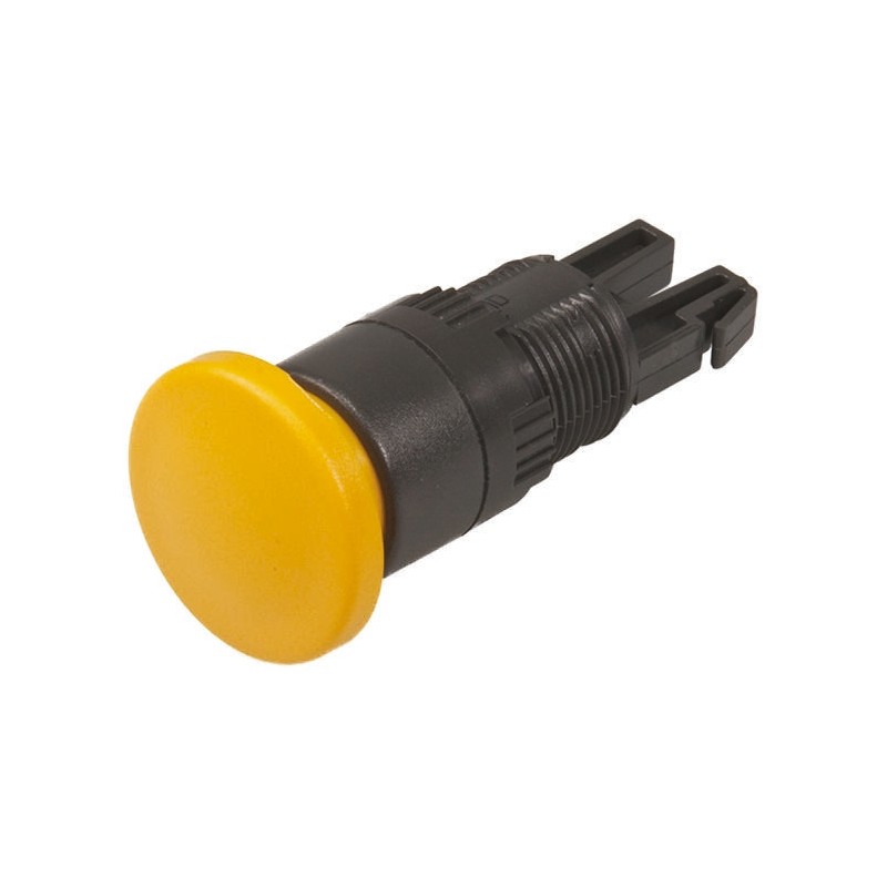 1 pcs - APEM Yellow Momentary Push Button Head, IP65