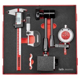 1 pcs - Teng Tools 3 Piece Measuring Tool Set Tool Kit with Foam Inlay
