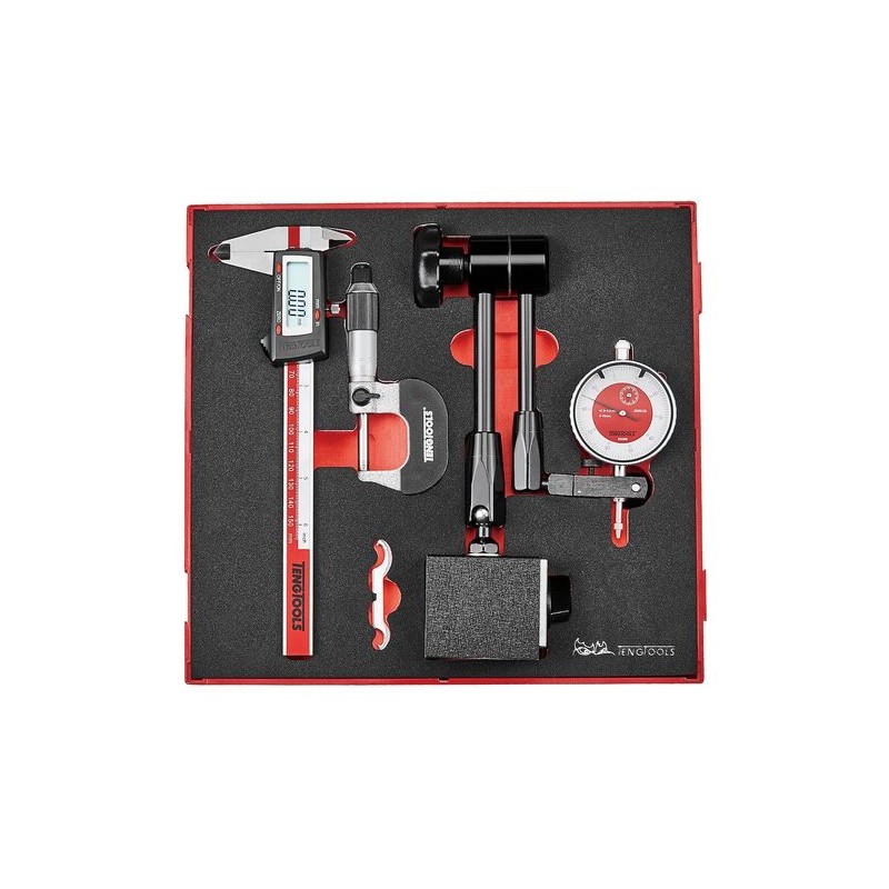 1 pcs - Teng Tools 3 Piece Measuring Tool Set Tool Kit with Foam Inlay