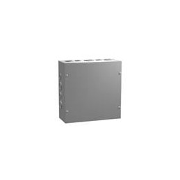 1 pcs : CSKO666 - Electrical Enclosures N1 Screw Cover w/KO's - 6 x 6 x 6 - Steel/Gray