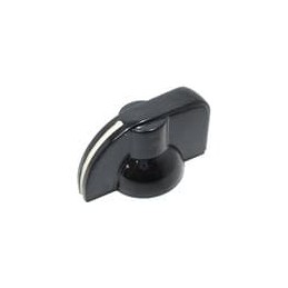 10 pcs : PN-1/6.4 - Knobs & Dials Black Knob Pointer 1.25Dx.65H