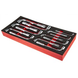 1 pcs - Facom Hex Tubular Box Spanner Set, 13 Pieces, 7 - 19 mm Tip