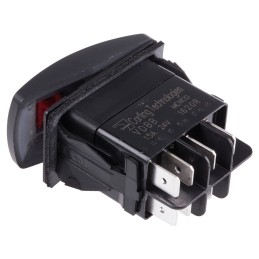 1 pcs - Carling Technologies Illuminated DPDT, On-(On) Rocker Switch Panel Mount