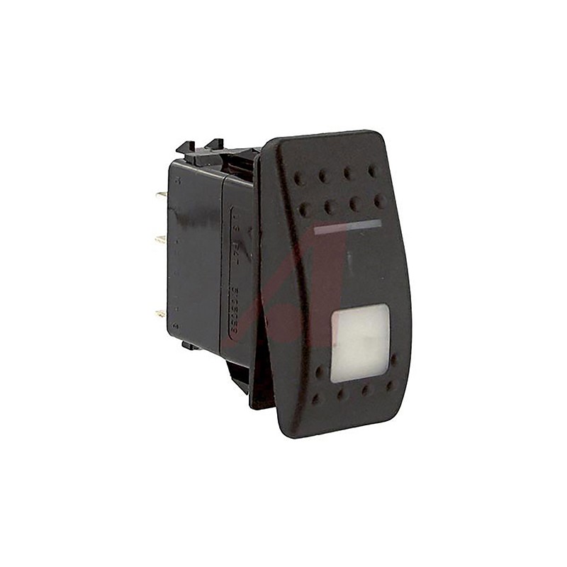 1 pcs - Carling Technologies Illuminated SPST, (On)-None-Off Rocker Switch Panel Mount