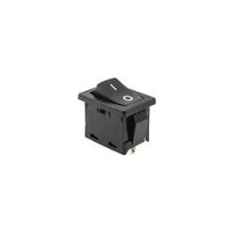 10 pcs : R1966ABLKBLKFS - Rocker Switches SPST OFF-ON SLDR 15A