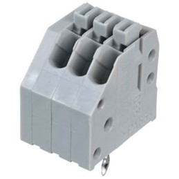 10 pcs - Wago 250 Series PCB Terminal Strip, 3-Pole, Female, 3-Way, PCB Mount, 2 (CSA) A, 4 (IEC/EN 60664-1) A, 5 (UL) A